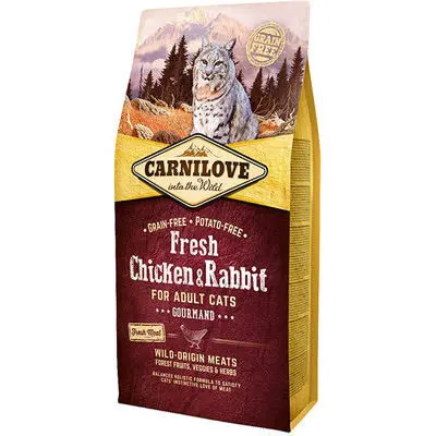 CARNILOVE Fresh Chicken & Rabbit Gourmand for Adult 2 kg barība kaķiem