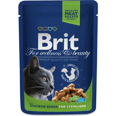 Brit Premium Chicken Slices Sterilised 100 g konservi kaķiem