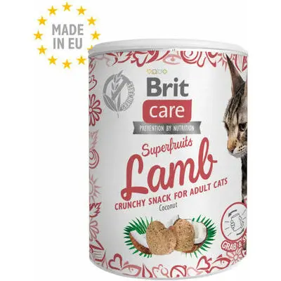  Brit Care Cat Snack Superfruits Lamb 100 g papildbarība kaķiem