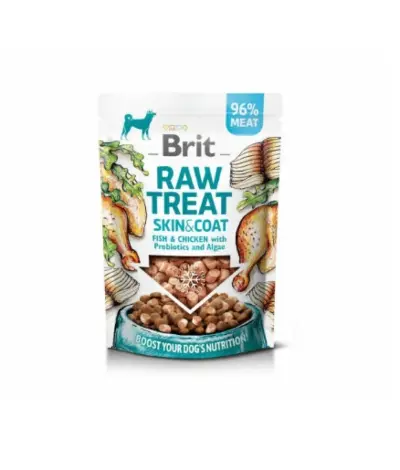 Brit Dog Raw Treat Skin & Coat Freeze-Dried Fish & Chicken 40 g