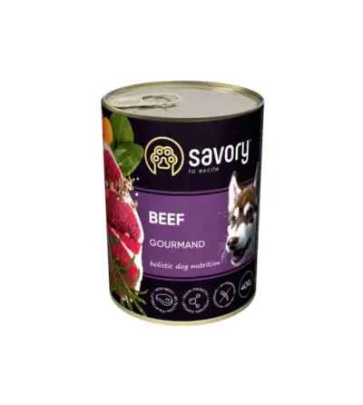 Savory konservi suņiem Gourmand ar Liellopu 400 g