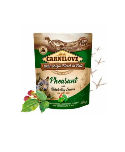 Carnilove Pate Pheasant with Raspberry Leaves 300 g konservi suņiem