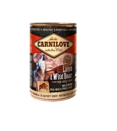 Carnilove Wild Meat Lamb & Wild Boar 400 g konservi suņiem