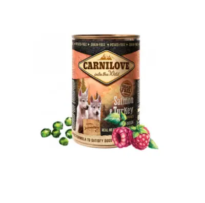 Carnilove Wild Meat Salmon & Turkey for Puppies 400 g konservi suņiem