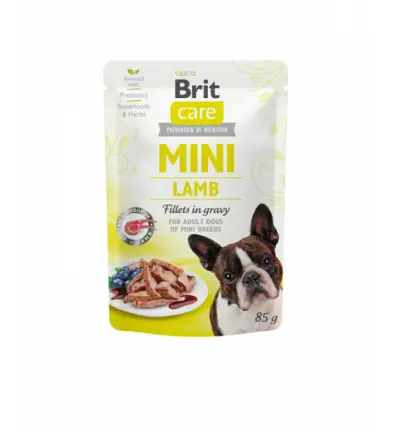 Brit Care Mini wet Lamb fillets in gravy 85 g mitrā barība suņiem