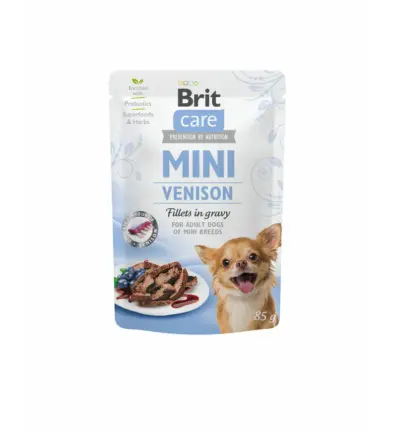 Brit Care Mini wet Venison fillets in gravy 85 g mitrā barība suņiem