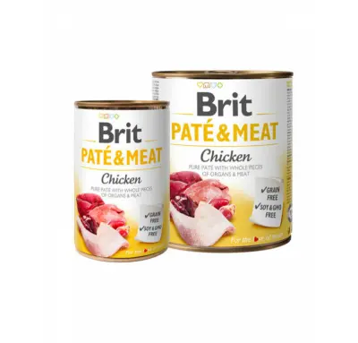 BRIT CARE wet Chicken Pate&Meat 400 g - konservi suņiem
