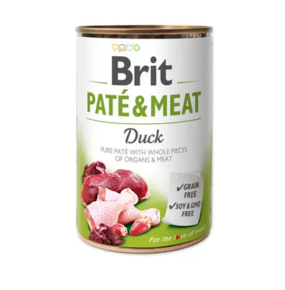 BRIT CARE wet Duck Paté & Meat 400 g konservi suņiem