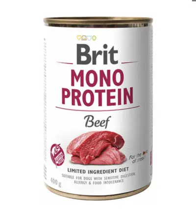 BRIT CARE wet Mono Protein Beef 400 g konservi suņiem