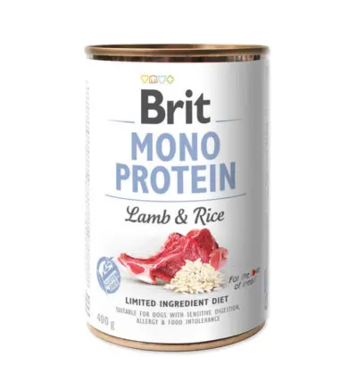 BRIT CARE wet Mono Protein Lamb & Rice 400 g - konservi suņiem