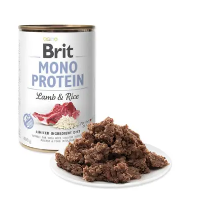 BRIT CARE wet Mono Protein Lamb & Rice 400 g - konservi suņiem