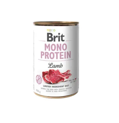 BRIT CARE wet Mono Protein Lamb 400 g konservi suņiem