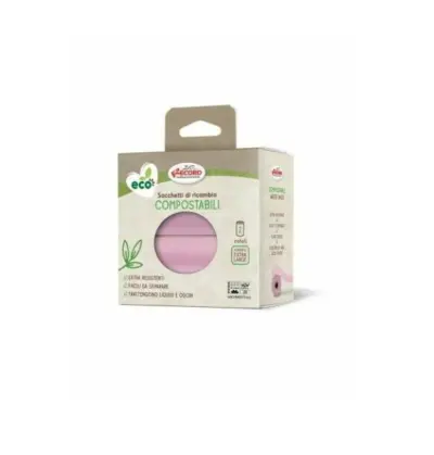 Izkārnījumu maisiņi Compostable 22x33 cm, 2x30 gb rozā