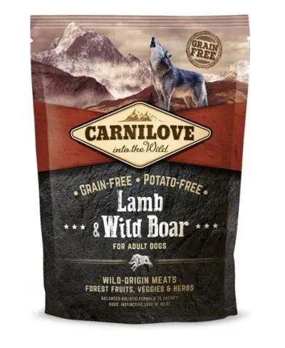 CARNILOVE Lamb & Wild Boar for Adult 1,5 kg barība suņiem