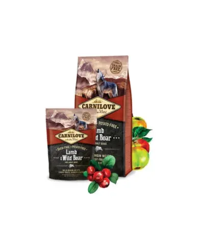 CARNILOVE Lamb & Wild Boar for Adult 1,5 kg barība suņiem