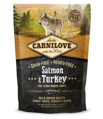 CARNILOVE Salmon & Turkey Large Breed Adult 1,5 kg barība suņiem