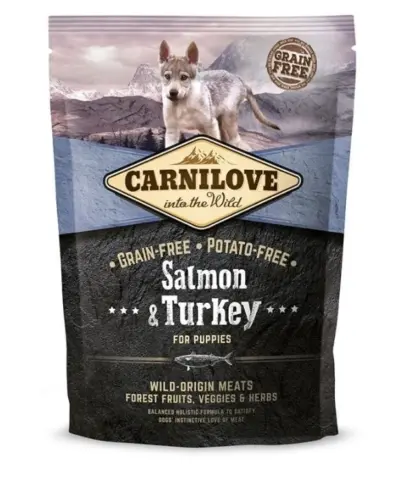 CARNILOVE Salmon & Turkey Puppy 1,5 kg barība suņiem