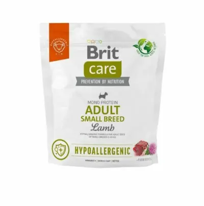  Brit Care HP Adult Small Breed Lamb & Rice 1 kg - barība suņiem